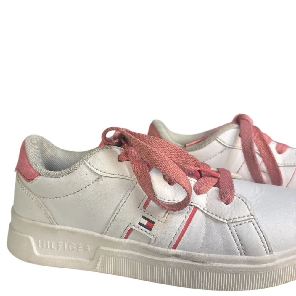 Tommy Hilfiger‎ Kids Cayman 3.0 Sneakers White Pink Size 3 Preowned w Box